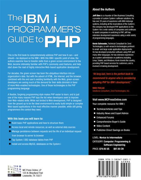The ibm i programmers guide to php. - Manual de soluciones de ingeniería de sistemas civiles y ambientales.
