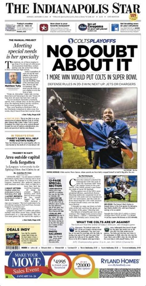 The indianapolis star. The stories that shed light, bring change and make you love living in Indianapolis. Behind-the-scenes scoops on Indiana sports, from the Colts to your high school team. 