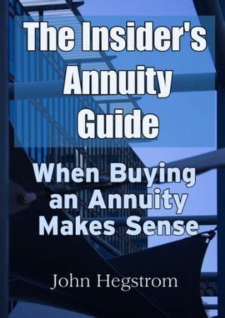 The insiders annuity guide when buying an annuity makes sense. - Wising up a youth guide to good living.
