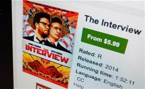 The interview streaming. January 24, 2015. Remember how James Franco and Seth Rogen’s stoners-do-dick-jokes-in-North-Korea romp The Interview was pulled from theaters? Hopefully you do, because it happened a month ago ... 