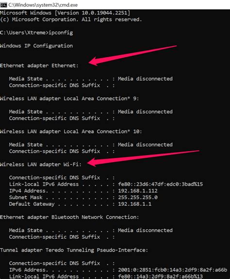 The ipconfig command - Networking Tutorial - SourceDaddy