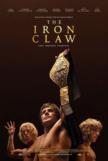  Find where to watch The Iron Claw in UK cinemas + release dates, reviews and trailers. Zac Efron and Jeremy Allen White head up this A24 sports biopic as members of the Von Erich family, a hugely successful but tragedy-tainted wrestling dynasty with a history going back to the 1960s. 
