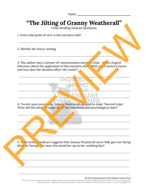 The jilting of granny weatherall questions. - Manuale di progettazione del serbatoio a pressione terza edizione.