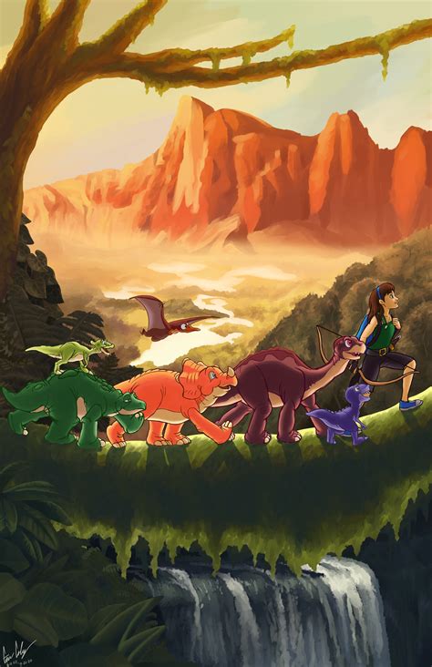 Movies Land Before Time. Follow/Fav Land Before Time: The Mysterious Island Retold. By: Elise Lowing. After a locust invasion, Littlefoot, Aylene, Cera, Ducky, Petrie, and Spike are forced to leave the Great Valley in search for food. Together, they will have to face the dangers of the Mysterious Beyond, both on land and sea.. 