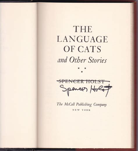 The language of cats and other stories by spencer holst. - Manual de prescripción y montaje de lentes de contacto con cd rom 2e.