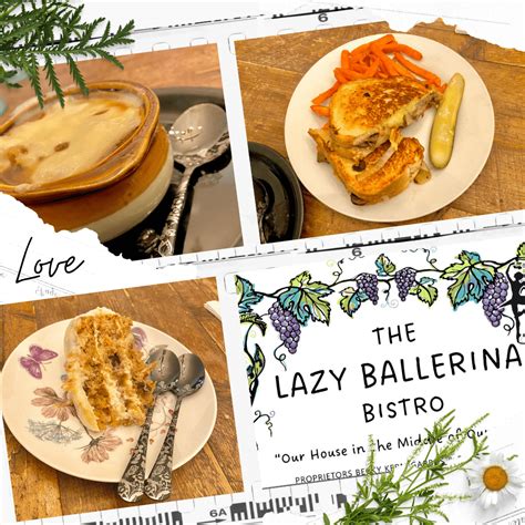 The lazy ballerina bistro photos. Dine-in · Customer pickup. Accepts Cash · Credit Cards. Menu photos. View the Menu of Lazy Bulldog Food Truck and Bistro in 5524 Williamson Road Unit 18, Roanoke, VA. Share it with friends or find your next meal. 