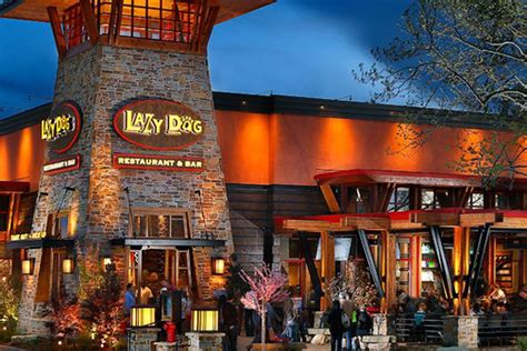 The lazy dog restaurant. Specialties: Lazy Dog serves handcrafted American food and drink with seasonally-inspired ingredients. When you walk in, you get a small mountain town vibe from the warm, caring service and the rustic social setting. It's a great place to get together with friends and family. 