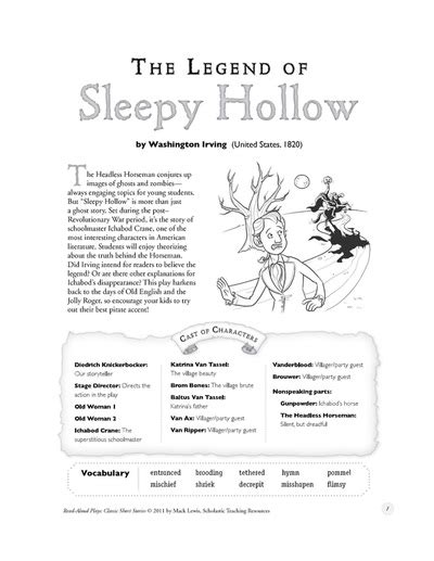 The legend of sleepy hollow study guide. - College countdown a planning guide for high school students 4th edition.