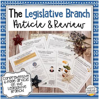 The legislative branch articles