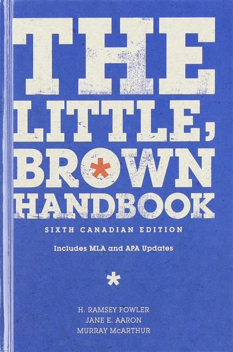 The little brown handbook sixth canadian edition. - Krankenhausalltag seit den zeiten der cholera.