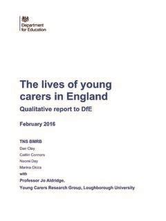 The lives of young carers in England — UK Data Service