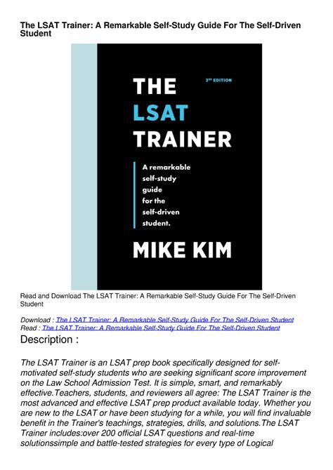 The lsat trainer a remarkable self study guide for the self driven student. - Super fast english part i and ii.