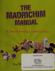 The madrichim manual by lisa bob howard. - Presupuestos teológicos de la ciudad cristiana (ensayo para una interpretación)..