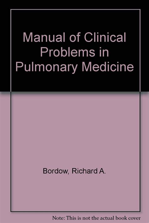 The manual of clinical problems in pulmonary medicine by richard a bordow. - Manuale di addestramento di micros simphony.