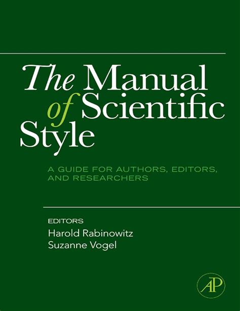 The manual of scientific style by harold rabinowitz. - Free 1999 isuzu amigo owners manual.