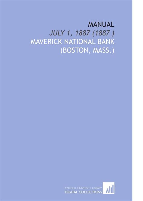 The maverick national bank manual by maverick national bank boston mass. - Lean six sigma handbuch 3. auflage.