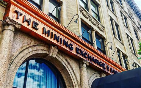 The mining exchange. The Mining Exchange, A Wyndham Grand Hotel & Spa is the only 4 Diamond Hotel in Downtown. We offer 128 luxury guest rooms, meeting spaces, complimentary Wifi and a full service Spa. 