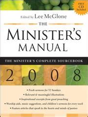 The ministers manual 2008 edition by lee mcglone. - Servicios de aseguramiento de auditorías 14ª edición manual de soluciones.