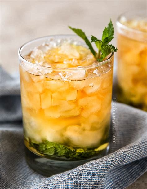 The mint julep. Mint Julep. 1/4 oz. simple syrup. 2 oz. bourbon. Fresh mint leaves. Prepare: Muddle mint and simple syrup in a highball glass. Add bourbon, then pack glass tightly with crushed ice. Stir … 