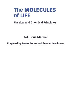 The molecules of life physical and chemical principles solutions manual. - Training manual of industrial training institutes dget.