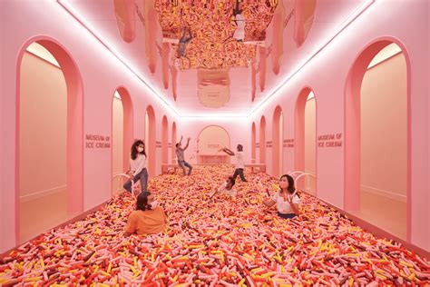 The museum of ice cream. History of the Exhibit. Established in New York City, the Museum of Ice Cream aims to inspire “human connection and through the universal power of ice cream.”. Currently, there are three pop-ups hosted in Manhattan, Singapore, and Austin. Previous pop-ups locations include Los Angeles, Miami, and San Francisco, which all sold out while ... 