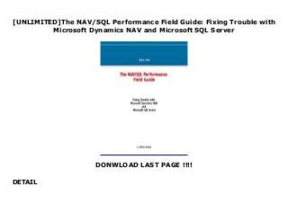 The nav sql performance field guide fixing trouble with microsoft dynamics nav and microsoft sql server version 2 03. - Us army technical manual tm 9 1300 275 3 technical.