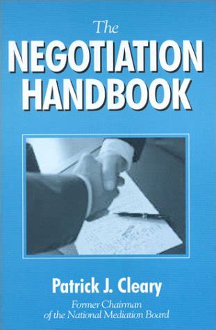 The negotiation handbook by patrick j cleary. - Manuali per carrelli elevatori per gatti.