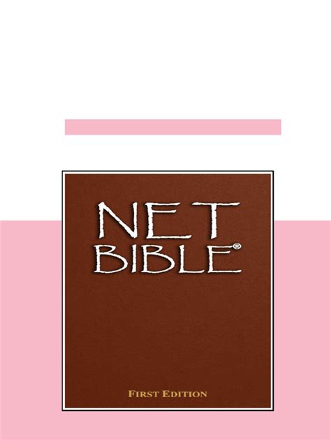 The net bible first edition notes.  Be sure to check out the updated and revised The NET Bibl...