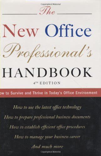 The new office professionals handbook how to survive and thrive in todays office environment. - Quincy qr 25 model 350 parts manual.