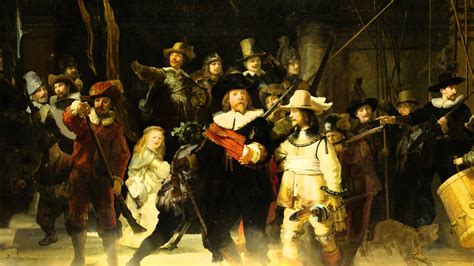 The Night Watch is one of the most celebrated works of Dutch artist Rembrandt van Rijn. The colossal piece, measuring approximately twelve feet by fourteen feet, is one of the most famous pieces from the Dutch Golden Age. The complex artwork is a masterpiece of chiaroscuro, the use of strong contrasts between light and dark, depicting a group ....