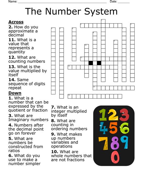 The number system crossword puzzle answers.  Free crossword dictionary...