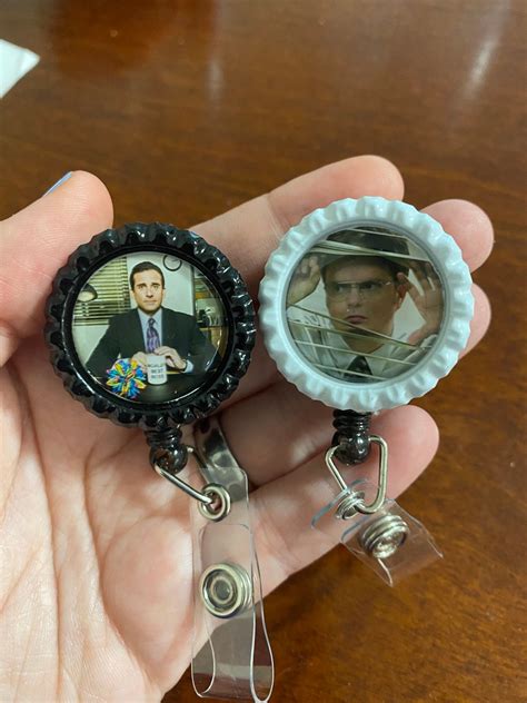 The office badge reel. Check out our dunder badge reel selection for the very best in unique or custom, handmade pieces from our lanyards & badge holders shops. 