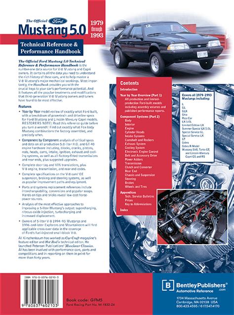 The official ford mustang 5 0 technical reference performance handbook 1979 1993. - New holland 55 super 55 rolabar rake parts manual.