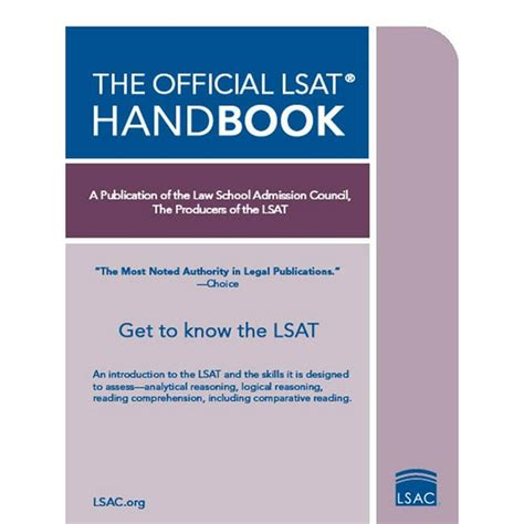 The official lsat handbook get to know the lsat. - The handbook of college athletics and recreation administration.