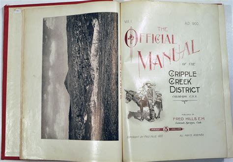 The official manual of the cripple creek district colorado by fred hills e m. - A burglars guide to the city.