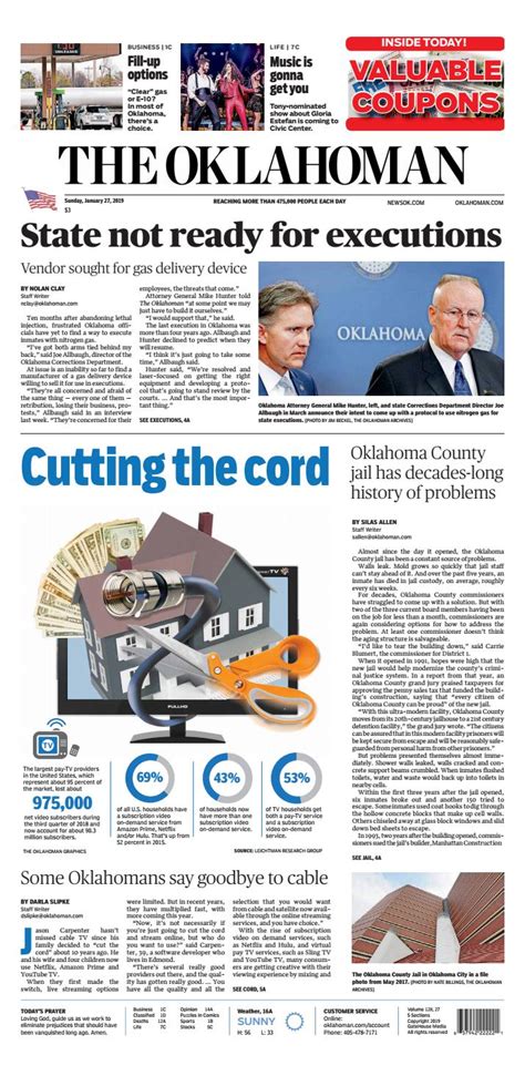 The oklahoman. 12 Mar 2024. The Guardian Australia. 12 Mar 2024. New York Post. 11 Mar 2024. Buy a digital subscription to The Oklahoman with PressReader.com and enjoy unlimited reading on up to 5 devices. 7-day free trial. 