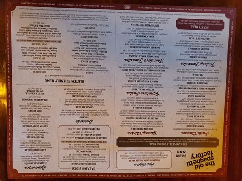 The Menu for The Old Spaghetti Factory Fullerton with category Italian, 110 E Santa Fe Ave can be viewed here or added.. 