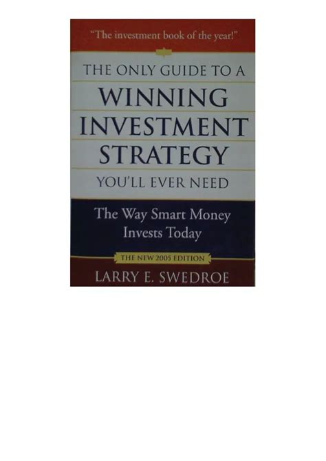 The only guide to a winning investment strategy youll ever need the way smart money invests today. - Rethinking psychiatric drugs a guide for informed consent.