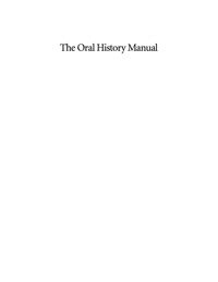 The oral history manual 2nd edition. - Passau als garnisonstadt im 19. jahrhundert.