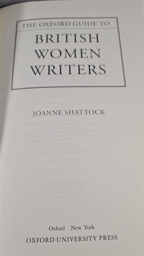 The oxford guide to british women writers by joanne shattock. - Manual de usuario de hp v1910.