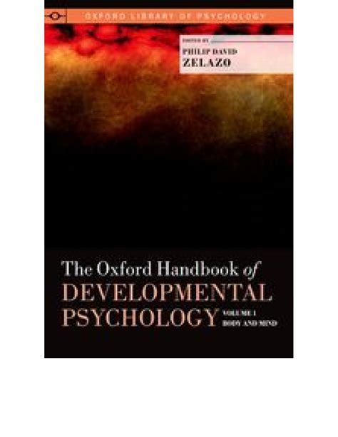 The oxford handbook of developmental psychology vol 1 body and mind. - Beschaffungswesen der bundeswehr der bundesrepublik deutschland..