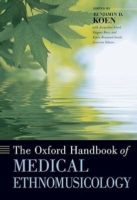 The oxford handbook of medical ethnomusicology by benjamin koen. - Manual del usuario de gendex 9000.
