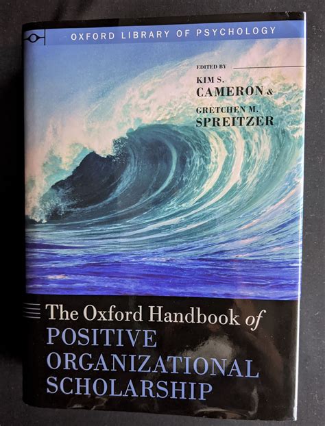 The oxford handbook of positive organizational scholarship oxford library of psychology. - Alle de ontleed- genees- en heelkundige werken ....