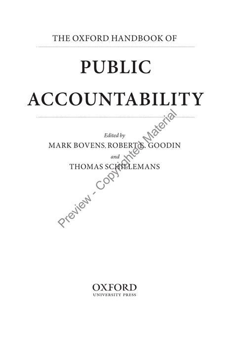 The oxford handbook of public accountability. - Misioneros norteamearicanos [sic] en américa latina, para qué?..