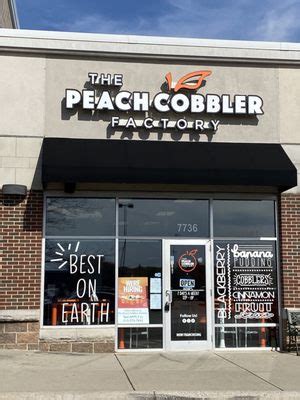 WEST CHESTER, Ohio (Dayton Business Journal) -- A fast-growing dessert-centric chain that offers ice cream-topped peach cobbler and cobbler-stuffed cinnamon rolls is opening its first Dayton-area location in a southern suburb. ... The Nashville-based Peach Cobbler Factory is opening in the Tylersville Farm Shopping Center at 7736 Dudley Drive .... 