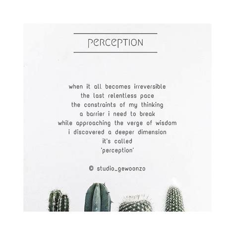 The perception of poetry written