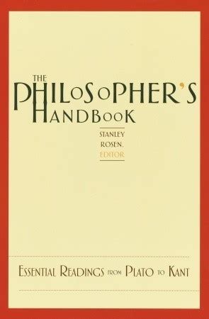 The philosophers handbook essential readings from plato to kant stanley rosen. - Obras de desagüe de la región sur de la provincia de buenos aires.