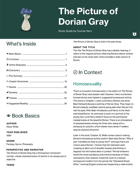 The picture of dorian gray study guide. - Histoire de la flandre et de l'artois.