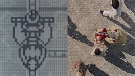 The piece looks back at