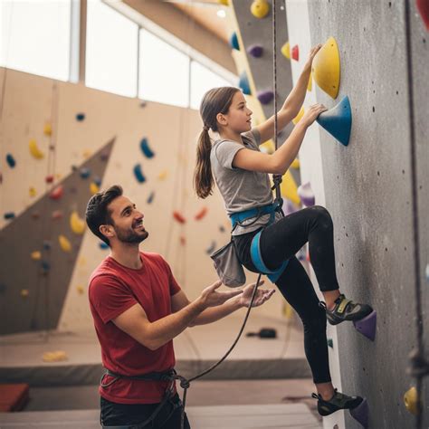 The player climbing gym.  The program ranges from a beginner level to an advance...